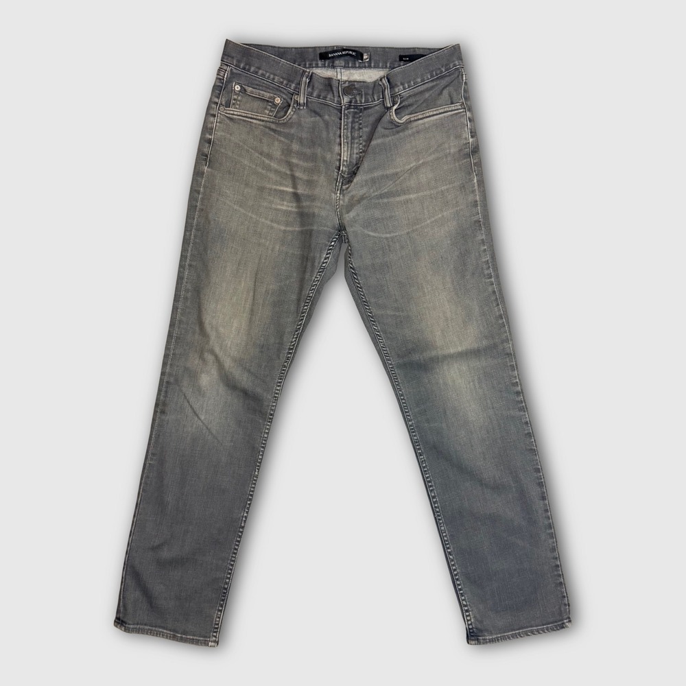 Banana Republic Slim Fit Jeans - Men's - 33x30 - Grey